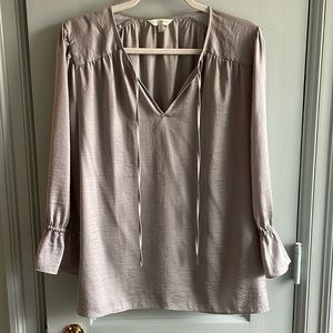 Grey / Silver Lucky Brand Silky Blouse Large